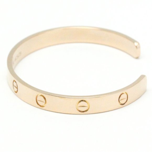 CARTIER Love Bracelet Open Bangle Pink Gold [18K] No Stone Bangle Pink Gold - Picture 3 of 9